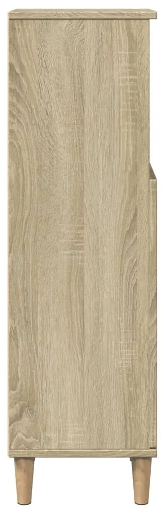 vidaXL Ντουλάπι Μπάνιου Sonoma Δρυς 30x30x100 εκ. Επεξεργασμένο Ξύλο