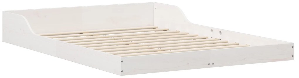 vidaXL Σκελετός Κρεβατιού Λευκό 140 x 190 cm Μασίφ ξύλο πεύκου
