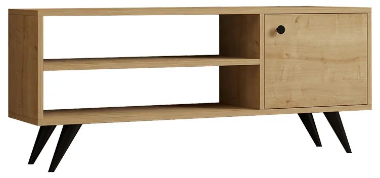 Έπιπλο τηλεόρασης Wison pakoworld σε oak απόχρωση 120x29x50εκ