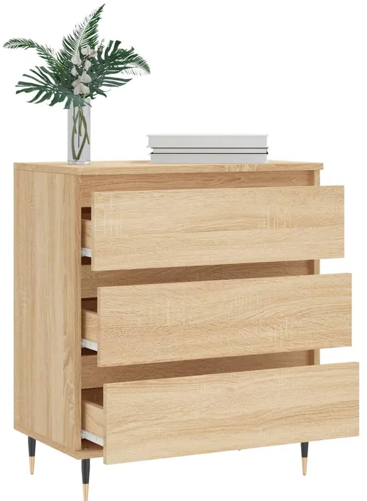 vidaXL Συρταριέρα Sonoma Δρυς 60x35x70 εκ. Επεξεργασμένο Ξύλο