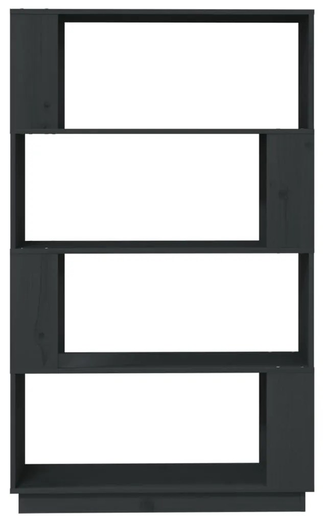 vidaXL Βιβλιοθήκη/Διαχωριστικό Χώρου Γκρι 80x25x132 εκ. Μασίφ Πεύκο