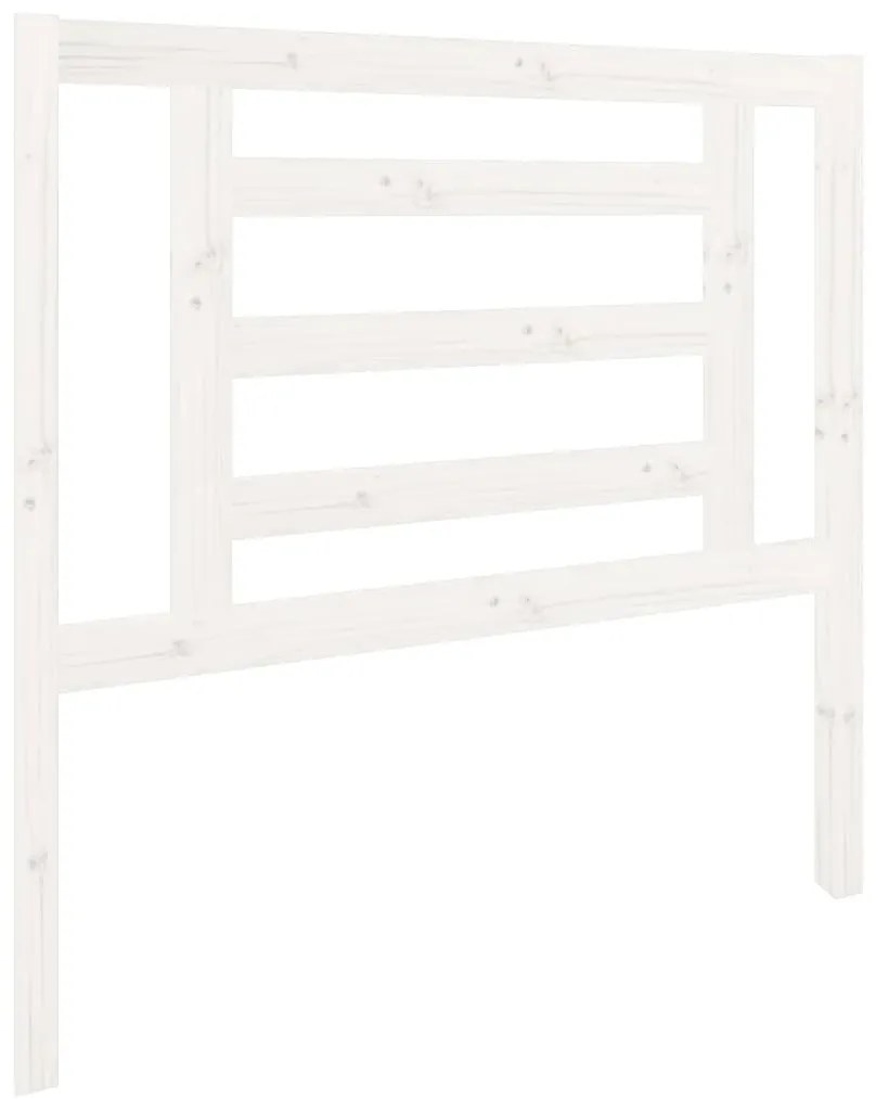 vidaXL Κεφαλάρι Κρεβατιού Λευκό 96 x 4 x 100 εκ. από Μασίφ Ξύλο Πεύκου