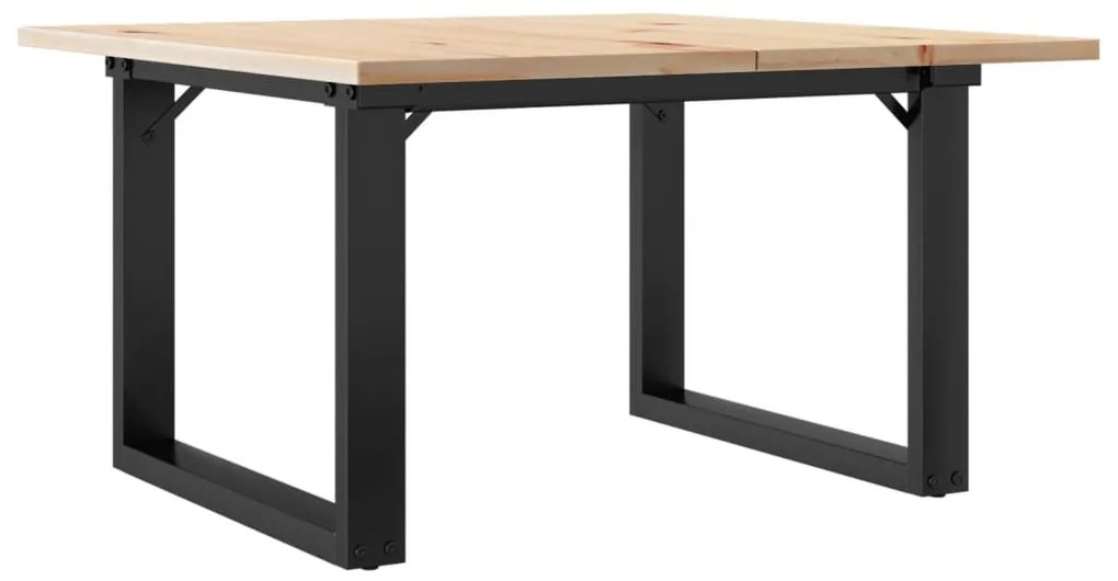 vidaXL Τραπεζάκι Σαλονιού Πλαίσιο Ο 70x70x40εκ Μασίφ Πεύκο/Ατσάλι