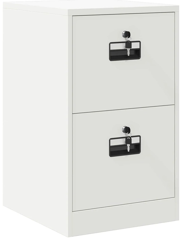 vidaXL Ντουλάπα Αρχείων Λευκό 44 x 50 x 106.5 εκ Ψυχρής Έλασης Χάλυβας