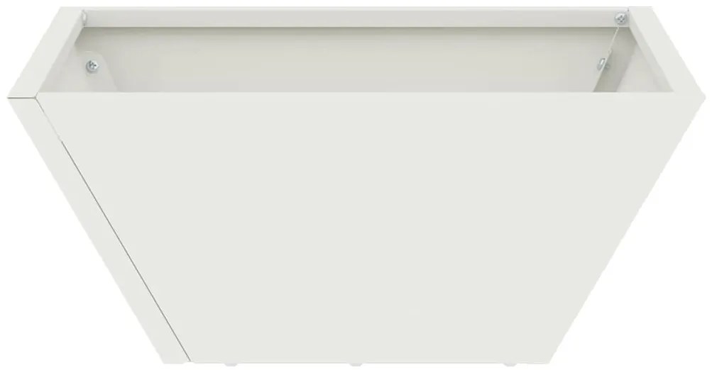vidaXL Γλάστρα Κήπου 5 pcs Λευκό 35 x 35 x 15 εκ. Ατσάλι