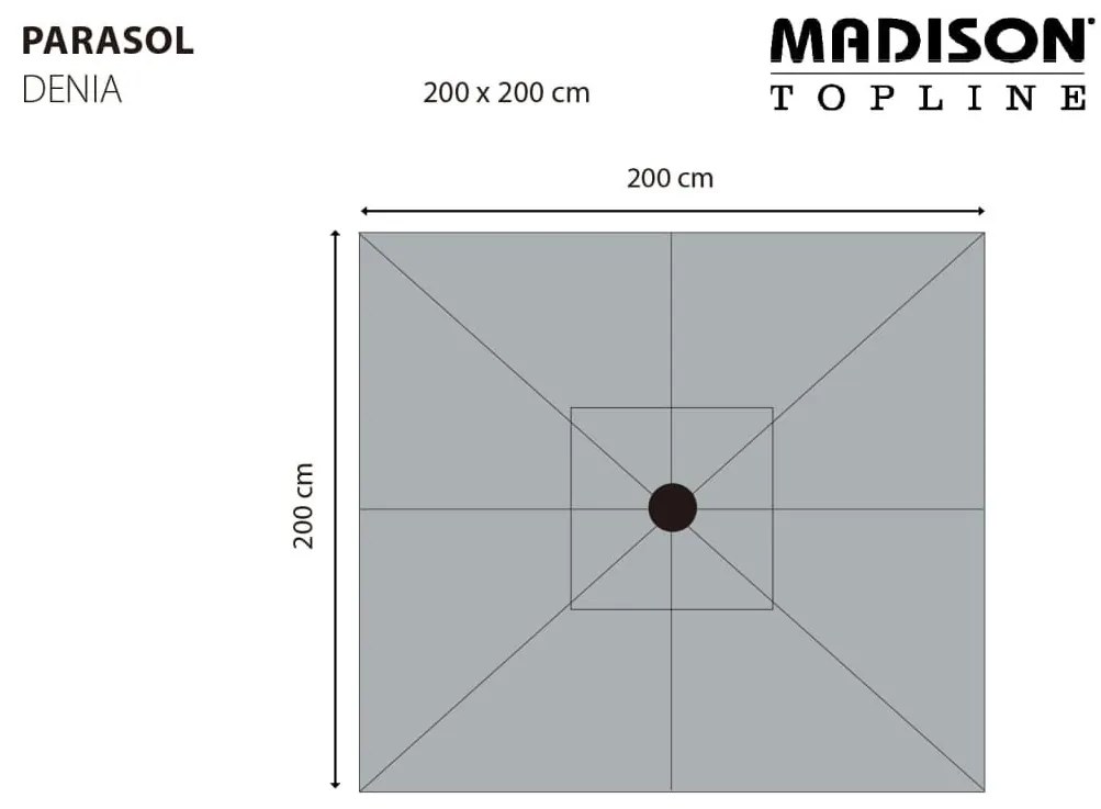 Madison Ομπρέλα Denia Πράσινη 200 x 200 εκ. - Πράσινο