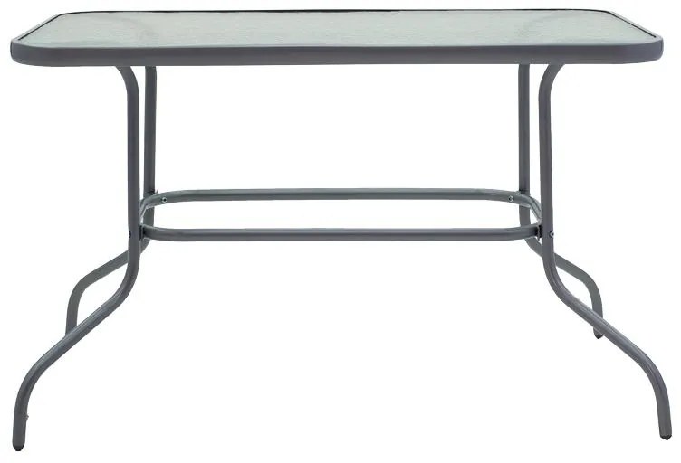 Τραπέζι Valor μέταλλο ανθρακί-γυαλί 110x60x70εκ 110x60x70 εκ.