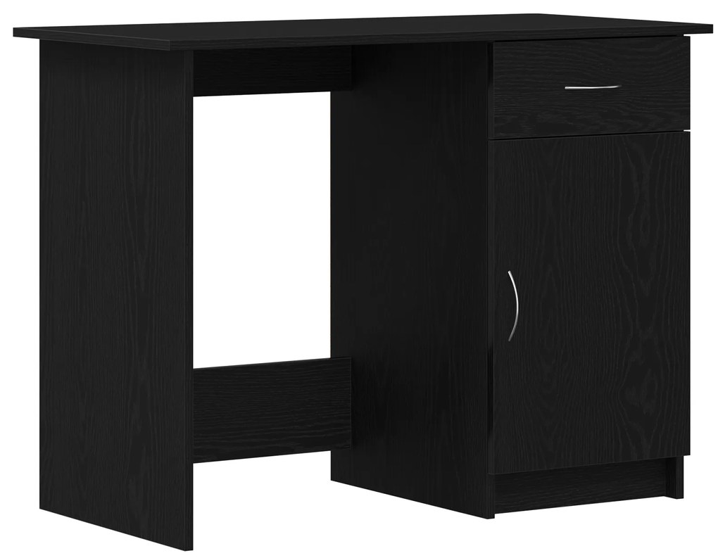 vidaXL Γραφείο Μαύρο Δρυς 100x50x76 εκ από Επεξεργασμένο Ξύλο