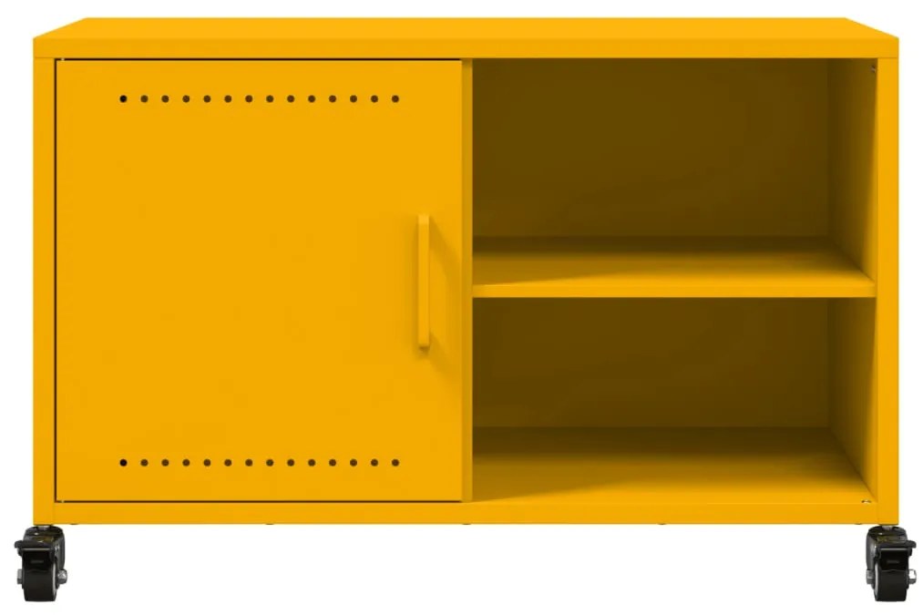 Έπιπλο Τηλεόρασης Μουσταρδί Κίτρινο 68x39x43,5 εκ. από Ατσάλι - Κίτρινο