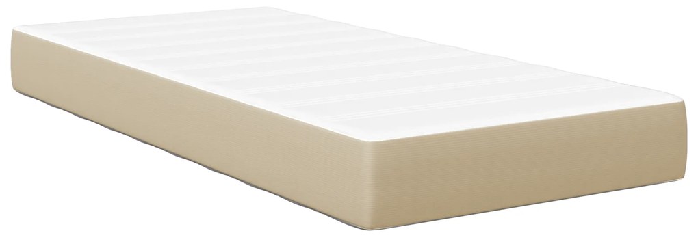vidaXL Στρώμα με Ελατήρια Pocket, Φαίνεται Ήπιο, Πράσινο Γκρι, Μεσαίο, 100x200x20 εκ, Υφασμάτινο