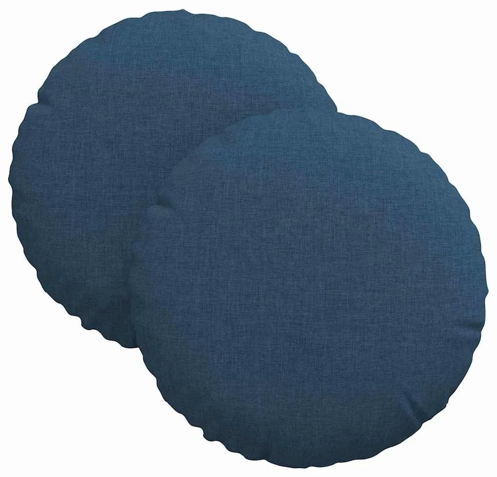 vidaXL Μαξιλάρια καθισμάτων 2 pcs Μπλε Ø30 x 13 εκ ύφασμα