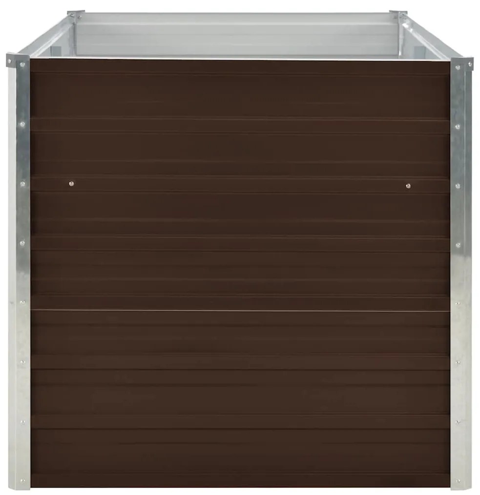 vidaXL Ζαρντινιέρα Ψηλή Καφέ 160 x 80 x 77 εκ. από Γαλβανισμένο Χάλυβα