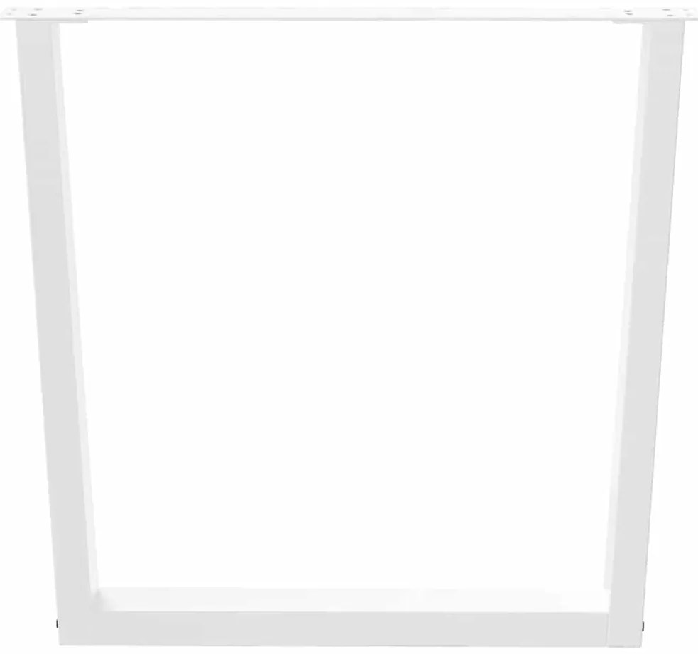 vidaXL Πόδια Τραπεζαρίας Σχήματος V 2 τεμ. Λευκά 90x(72-73,3) εκ. Ατσάλι