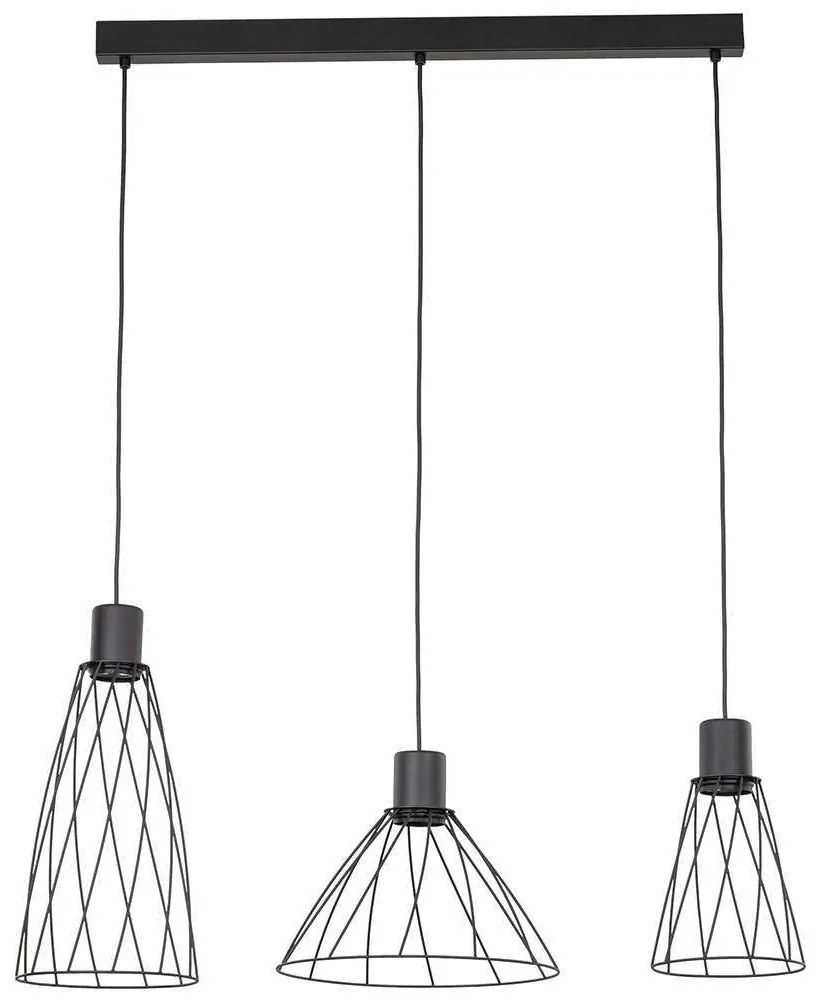 Φωτιστικό Οροφής - Ράγα Modesto 10149 82x30x140cm 3xGu10 10W Black TK Lighting