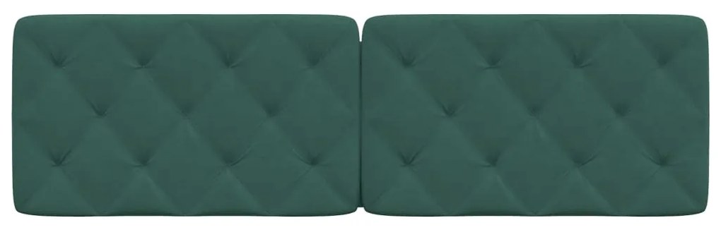 vidaXL Μαξιλάρι για Κεφαλάρι Σκούρο Πράσινο 160 εκ. Βελούδο