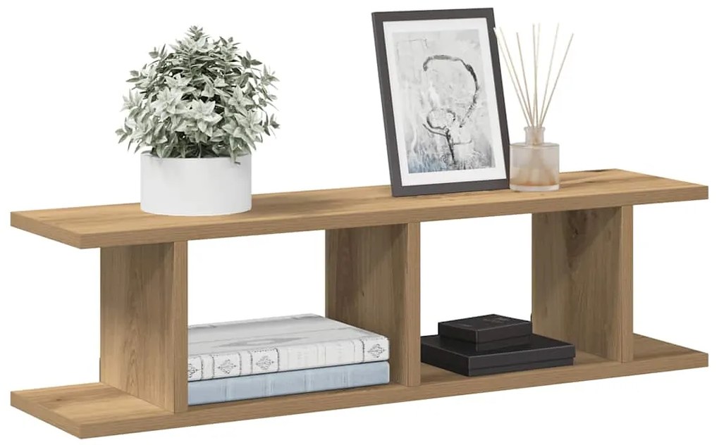 vidaXL Ραφιέρες Τοίχου 2 τεμ. Αρτισιανή Δρυς 75x18x20εκ. Επεξεργ. Ξύλο