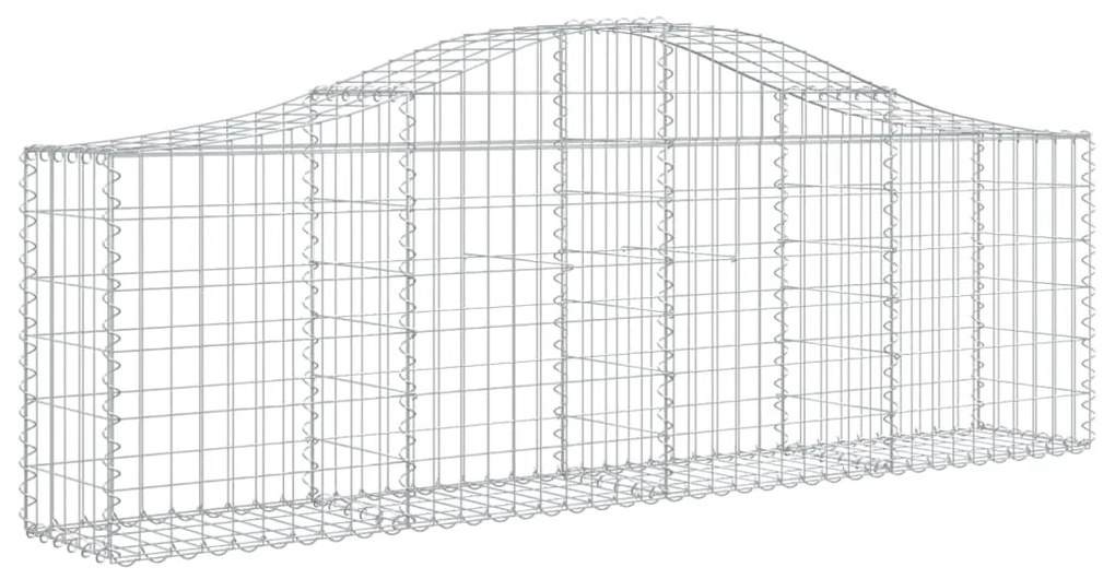 vidaXL Συρματοκιβώτια Τοξωτά 9 τεμ. 200x30x60/80 εκ. Γαλβαν. Ατσάλι