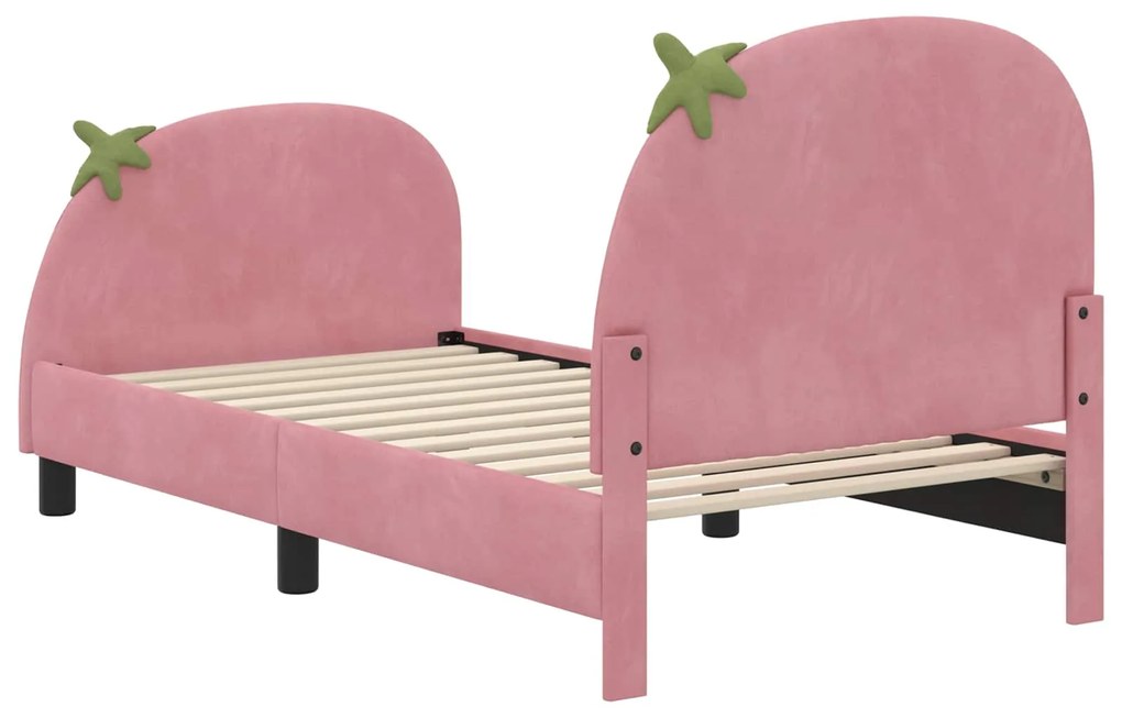 vidaXL Κρεβάτι Παιδικής Κρεβατοκάμαρας με Κεφαλάκι Ροζ 80 x 160 cm
