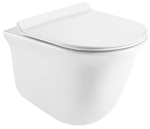 Pyramis Semeli Rimless Λεκάνη Κρεμαστή Λευκή 485 x 360 x 360mm και Καπάκι