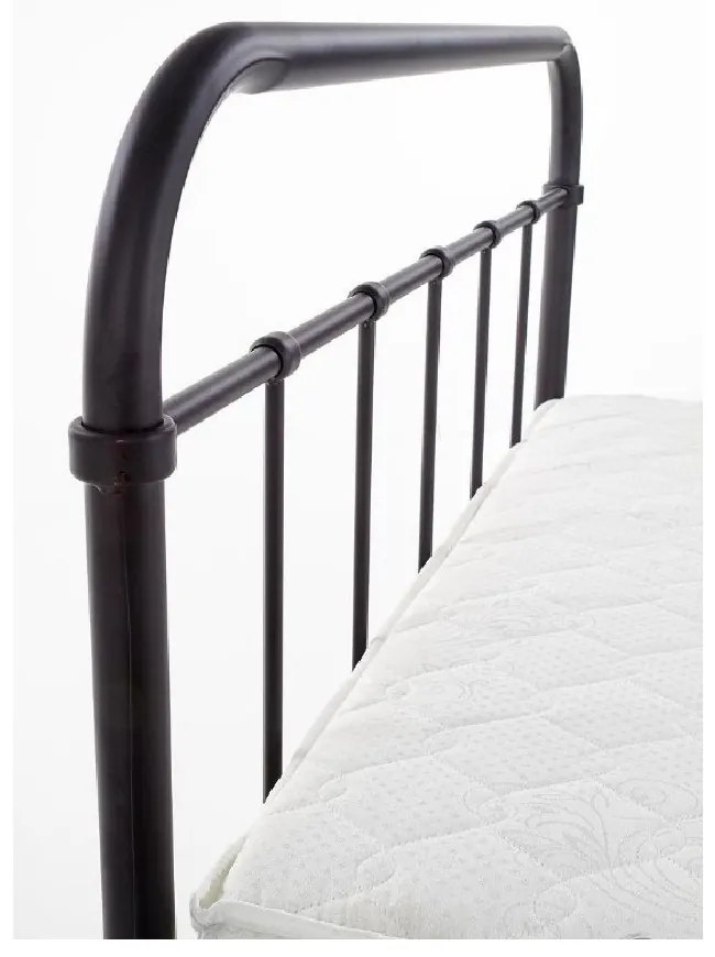 Κρεβάτι ArteLibre LIBERTY Μεταλλικό Sandy Black 209x124x93cm (Στρώμα 120x200cm)