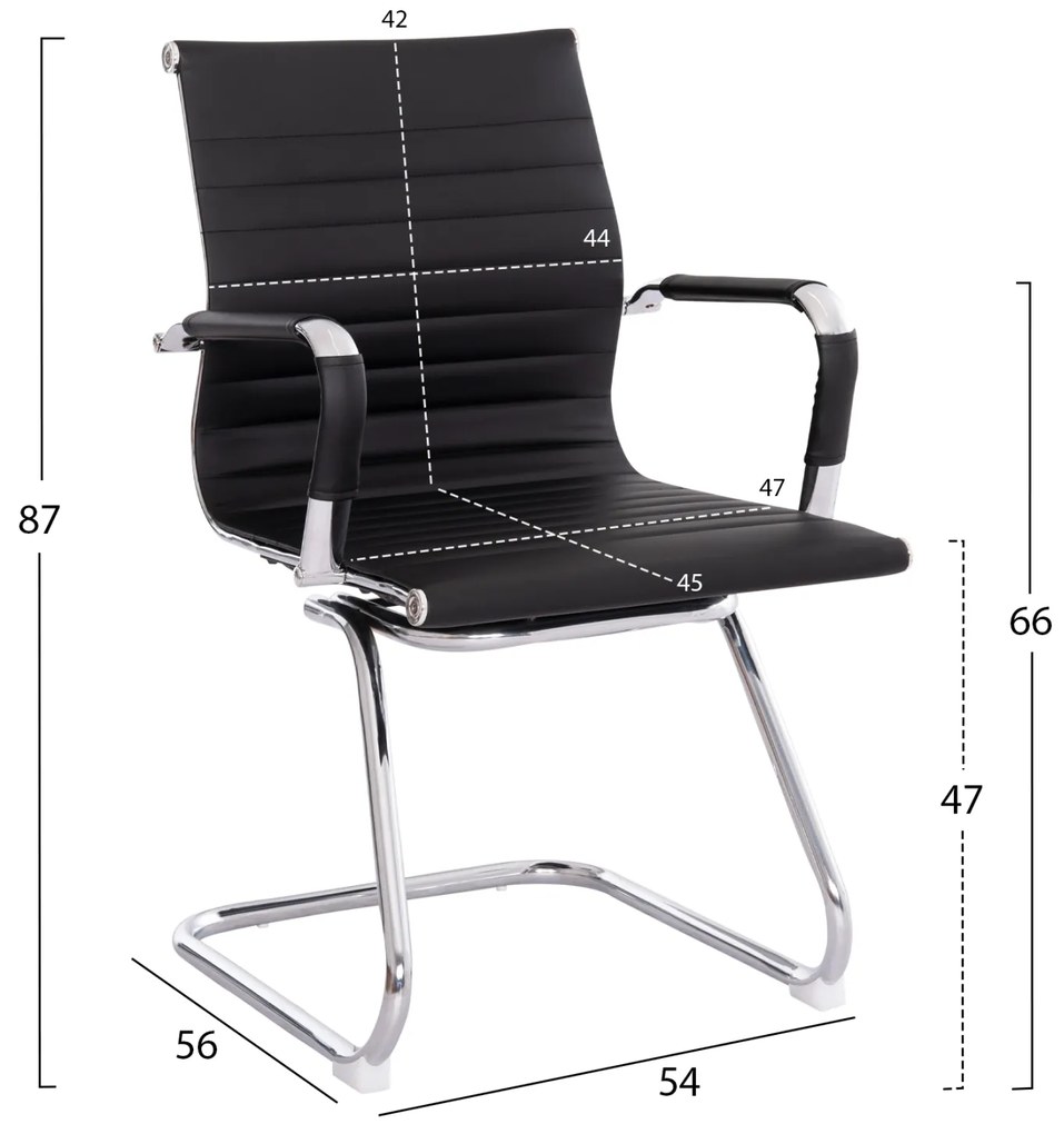 ΚΑΡΕΚΛΑ ΕΠΙΣΚΕΠΤΗ BOSS HM1023.31 ΜΕ ΜΠΡΑΤΣΑ Κ ΜΑΥΡΟ PU 54x55x88Υεκ.