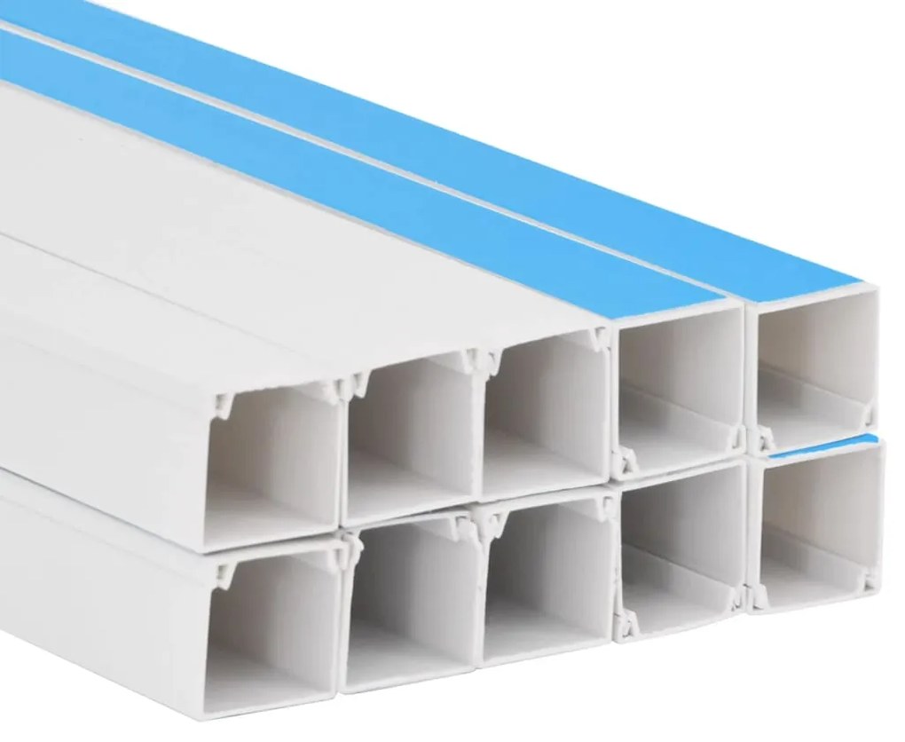 vidaXL Κανάλι Καλωδίων Αυτοκόλλητο 40 x 25 χιλ. 10 μ. από PVC