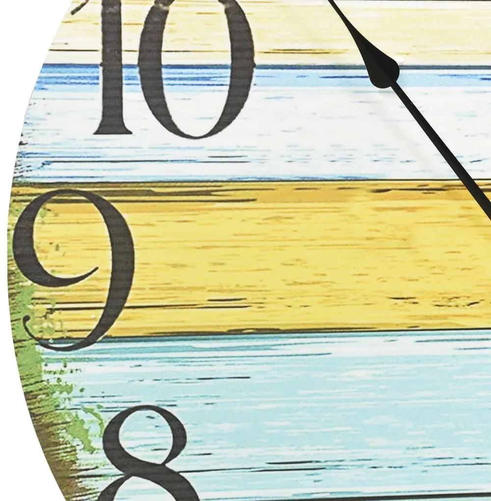 vidaXL 325185  Wall Clock Multicolour 60 cm MDF