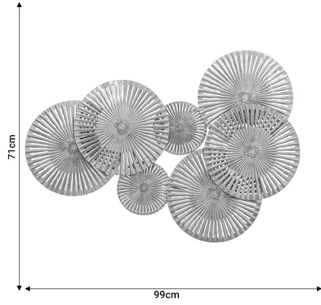 Διακοσμητικό τοίχου Circlie χρυσό μέταλλο 99x4x71εκ 99x4x71 εκ.