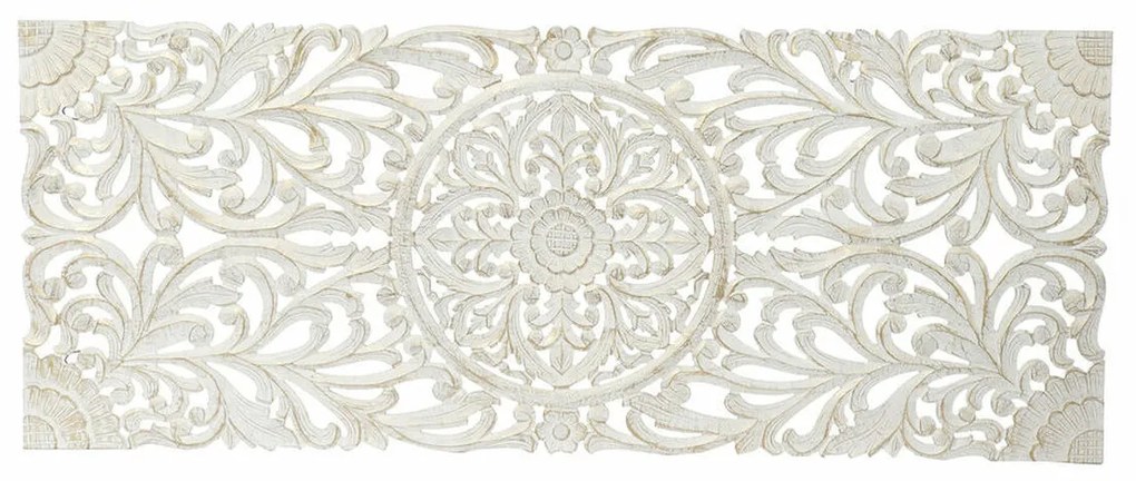 Κεφαλάρι κρεβατιού DKD Home Decor Λευκό Χρυσό Ξύλο Ξύλο MDF 151 x 2 x 60 cm