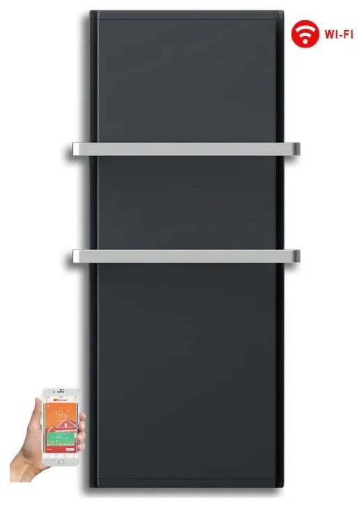 Radialight Icon 2B WiFi 1000 Watt Ανθρακί - Ψηφιακή Πετσετοκρεμάστρα Μπάνιου