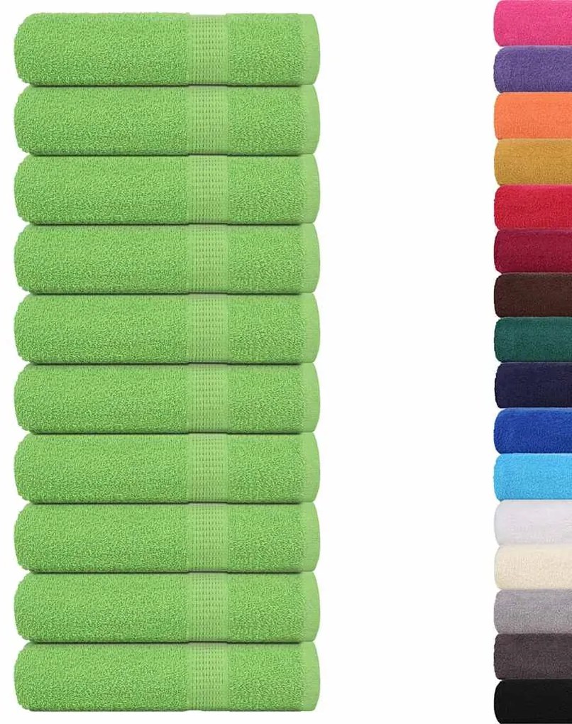 vidaXL Πετσέτες Μπάνιου FROGN 10 τεμ. Πράσινο Μήλου 100x150 εκ. 360 γρ./μ²