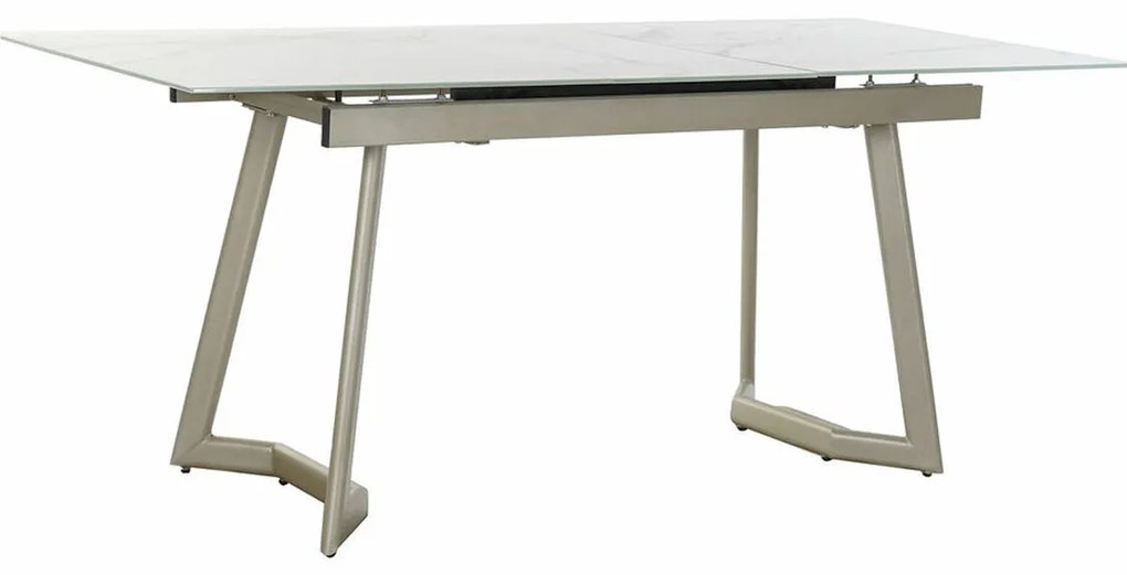Τραπεζαρία DKD Home Decor Κρυστάλλινο Χρυσό Μέταλλο Λευκό (140 x 80 x 76 cm)