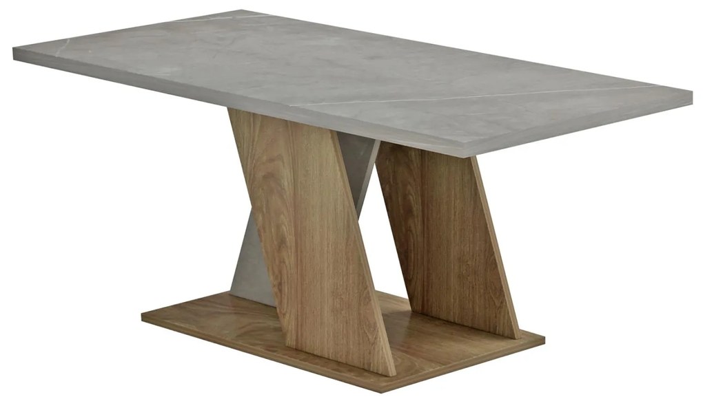 Τραπεζάκι σαλονιού DILE C9528.02 Μελαμίνη σε Stone Texture Γκρί - Φυσικό 110x55x47Υεκ. 110x55x47 εκ.