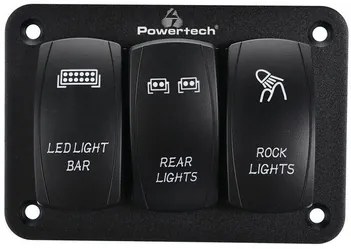 POWERTECH πάνελ σκαφών PTL-018 με 3x διακόπτες φώτων, IP65