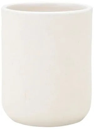 Estia Ποτηράκι Μπάνιου Ripple Κεραμικό 300ml 8x8x10cm Λευκό 02-29982