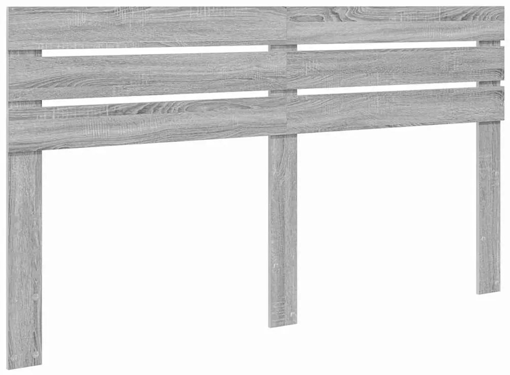 vidaXL Κεφαλάρι με κεφαλάρι Γκρίζο Σονομα 180 cm Επεξεργασμένο ξύλο