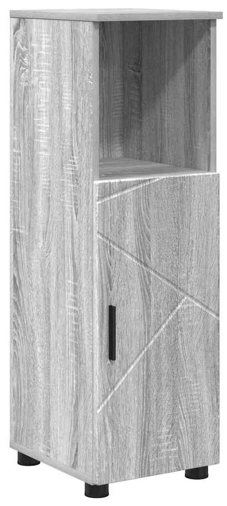 vidaXL Σετ Επίπλων Μπάνιου Επιτοίχιο με αποθήκευση 4 pcs Γκρίζο Σονομα