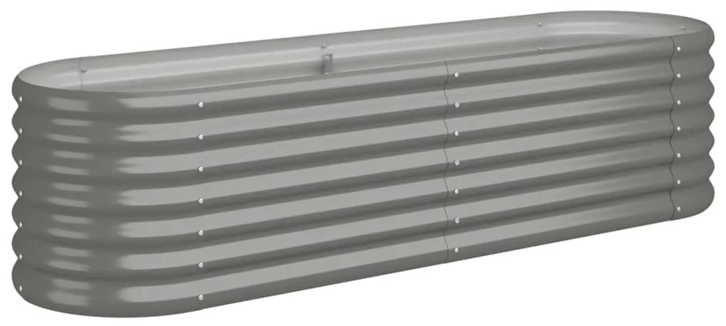 vidaXL Ζαρντινιέρα Υπερυψωμένη Γκρι 152x40x36 εκ. Γαλβανισμένος χάλυβας