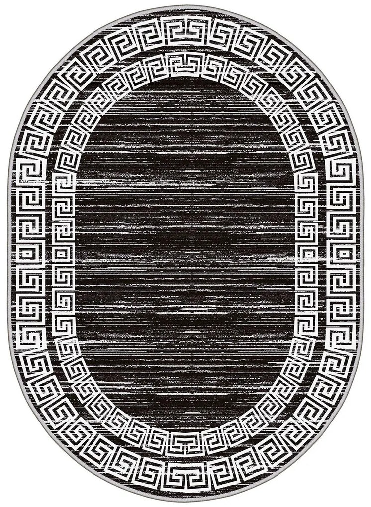 Χαλί Hmnt917 478HFT2965 Black-White  Conceptum Hypnose 50X80