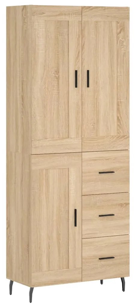 vidaXL Ντουλάπι Sonoma δρυς 69,5 x 34 x 180 εκ. από Επεξεργασμένο Ξύλο