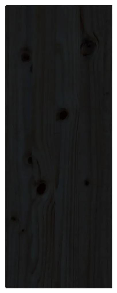 Ντουλάπια Τοίχου 2 τεμ. Μαύρα 30x30x80 εκ από Μασίφ Ξύλο Πεύκου - Μαύρο