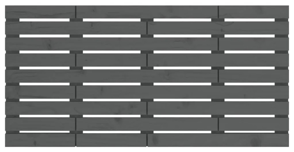 Κεφαλάρι Τοίχου Γκρι 156x3x63 εκ. από Μασίφ Ξύλο Πεύκου - Γκρι