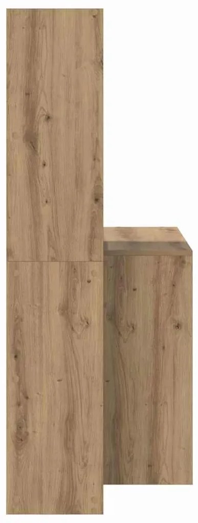 vidaXL Γραφείο artisan δρυς 138.5 x 55 x 143 εκ Επεξεργασμένο ξύλο