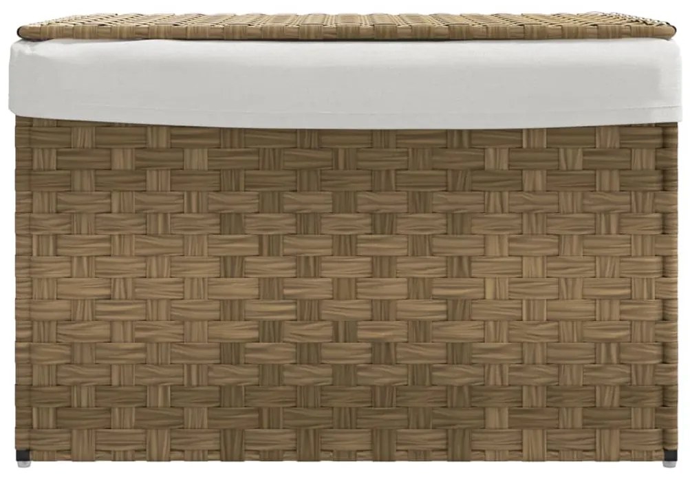 vidaXL Καλάθι Πλυντηρίου με Καπάκι 55,5 x 35 x 34 εκ. από Συνθ. Ρατάν