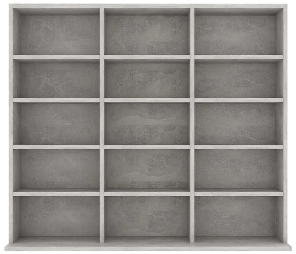 vidaXL Έπιπλο για CD Γκρι του Σκυροδέματος 100x23x89,5 εκ. Επεξ. Ξύλο