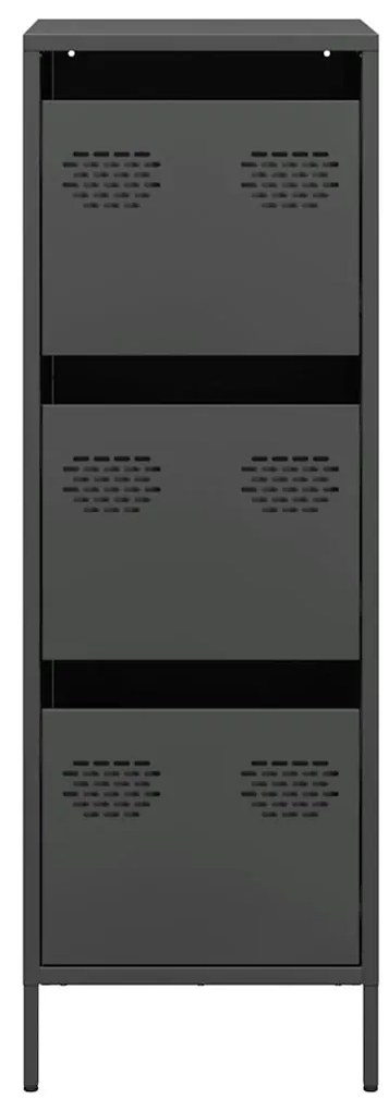 vidaXL Ντουλάπι Μαύρο 39x35x103,5 εκ. από Ατσάλι