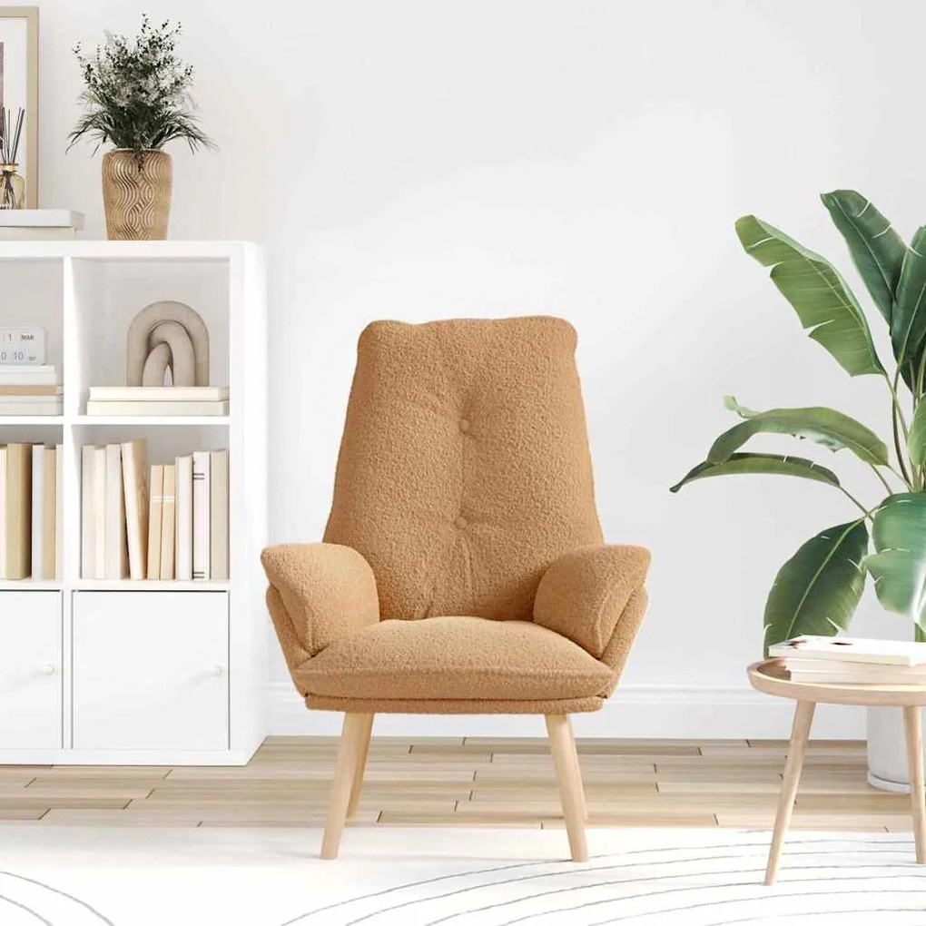 vidaXL Χαλαρωτική Πολυθρόνα Μπεζ 69 x 74 x 93 εκ. ύφασμα