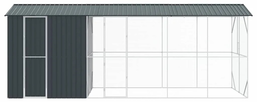 vidaXL Κλουβί Πουλιών Ανθρακί 645 x 208 x 247 εκ Γαλβανισμένος χάλυβας