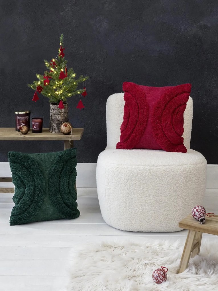 ΔΙΑΚΟΣΜΗΤΙΚΟ ΜΑΞΙΛΑΡΙ 45x45cm NIMA - HANNA RED