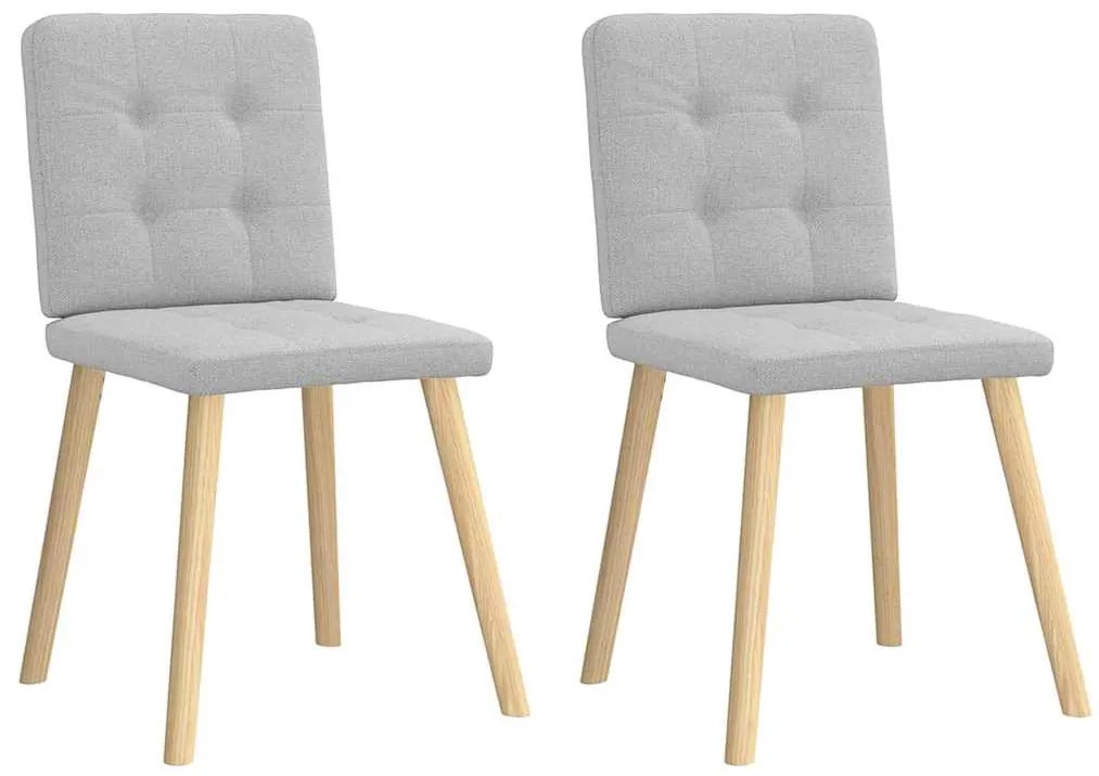 vidaXL Καρέκλες Τραπεζαρίας 2 τεμ. Σύννεφο Γκρι Υφασμάτινες